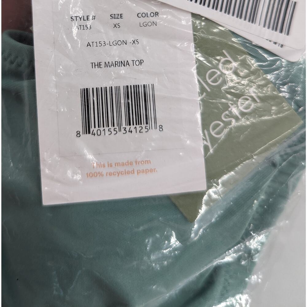 Andie Swim Bikini Top The Marina Green Lagoon Size XS - Picture 8 of 12